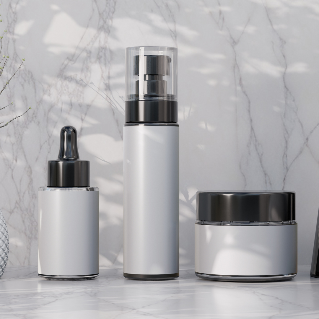 cream serum and toner